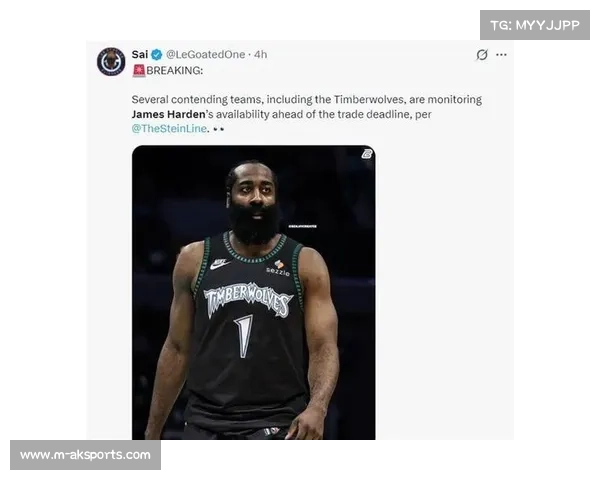 哈登被交易至骑士，与米切尔组建后场双枪